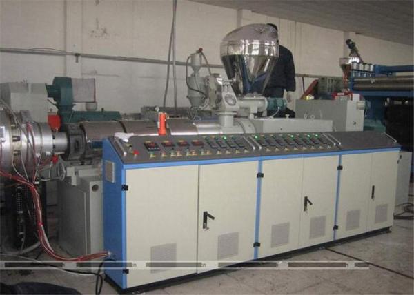 Quality PVC Dual Pipe Making Plastic Extrusion Line PVC PP PE Twin Pipe Extruder for sale