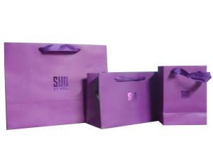 Wholesale 1c Printing Sun 210g Purple Art Paper Gift Bag, Ribbon Handle Shopping Bags from china suppliers