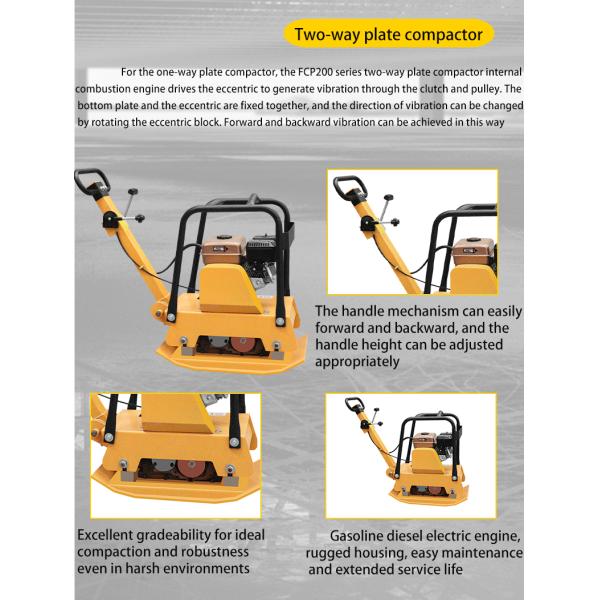 965*600*1370mm Hand Held Hydraulic Vibrating Plate Compactor for Construction Machinery