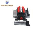 Dcv Series 100lpm Manual Control Hydraulic Vlave 5 Spool Standard Handle Spring