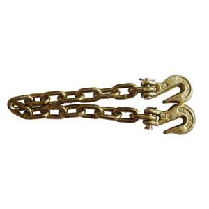 Wholesale Original Finish G43 Binder Chain with Clevis Grab Hook and Yellow Zinc Coating from china suppliers