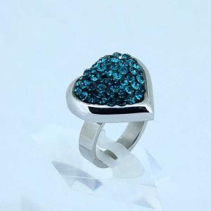 Wholesale Fashion 316L Stainless Steel Casting Clay CZ Stones Ring LRX433 from china suppliers