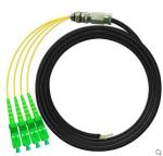 CATV Fiber Optic Pigtail Black PE Sheath Rigid With FC/ST/LC/SC Connector