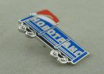 Silver Hard Enamel Lapel Pin Brass Die Stamped Promotional Brooch Pin