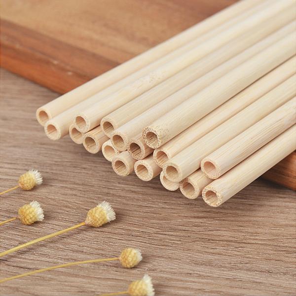 Eco Friendly Reusable Bamboo Drinking Straw For Party Coffee Tea Beverage 10cm