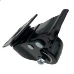 50mm Black Lockable Polyurethane Swivel Caster Wheels For Industry