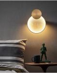 Modern Round Marble LED Wall Lights Living Room Bedside Lighting Fixtures (WH-OR
