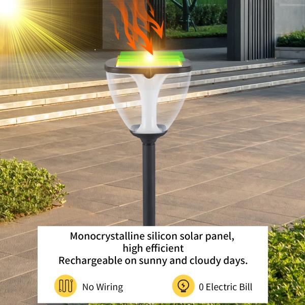 RGB Atmosphere Outdoor Solar Garden Light With Mono Crystalline Silicon Solar