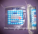 Personalized Clear HDPE / LDPE Drawstring Plastic Bags For Garment Packaging
