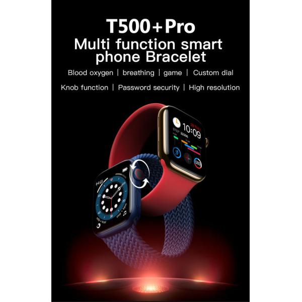 Rechargeable 2021 Hot Selling T500+Pro Series 6 Hiwatch Smart Watch With Rotate Button PK T500+ T500+ Plus W13 W26 HW12
