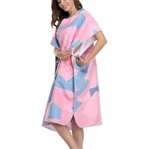 Wholesale Personal Design Printing Adult Soft Windproof Microfiber Custom Surf Hooded Microfiber Poncho Towel from china suppliers