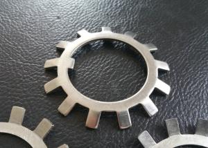 China SS304 SS316 MS Steel Lock Washer With External Teeth Serrated , Natural Color on sale