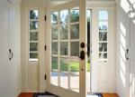 Durable Interior Solid Wood Doors Customized Size / Color With Tempered Glass