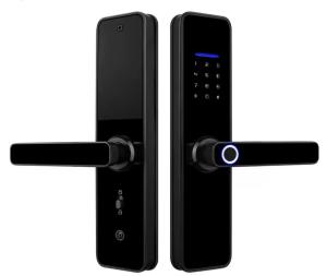 Wholesale Black Automatic Digital Door Lock 35mm - 55mm Electronic Door Lock With Fingerprint from china suppliers