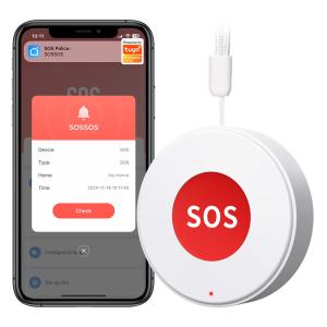 Wholesale Tuya WIFI Smart SOS Call Button Wireless Caregiver Pager Smart Call System Nurse Calling Elder Alert Patient Help System Smart Life from china suppliers