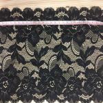 18cm 2017 New Fashion Lace Border Strench Lace Edge in Black/Ivory color