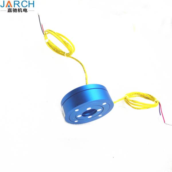 Lead Length 9.843inch Fiber brush Pancake Slip Ring For Industrial Machinery