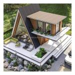 Hotel Resort Prefab Container House with One Bed Bathroom Kitchen and Sandwich