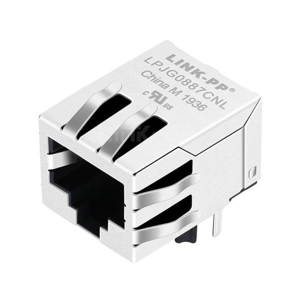 LPJG0887CNL 100/1000 Base-T Tab Down Without Led Single Port Shielded RJ45