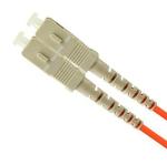 Multimode orange color PVC out jacket Good Repeatability Fibre Optic Patch Cable