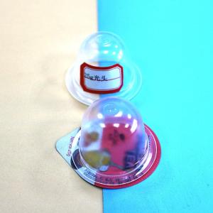 Wholesale Square Embossing Yogurt Pot Lids Pearlized Bopp Film Recyclable Container Cover from china suppliers