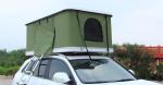 High quality single layer fiberglass shell hard cover canvas roof top tent with