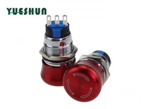 China Stainless Steel Emergency Stop Push Button Switch Mushroom Head Rotary High Durability on sale