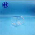 Clear Square PET Plastic Food Nuts Sugar Candy Chewing Gum Cookies Oat Twist Jar