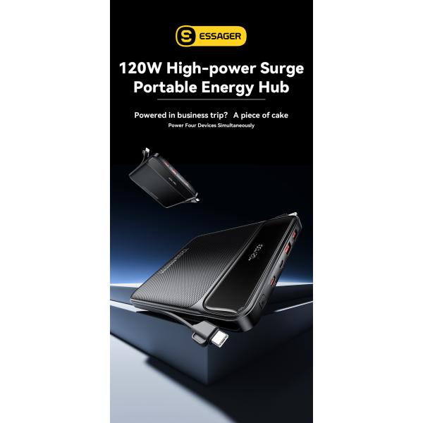 ESSAGER PB905 Series 4 Ports 20000mAh Power Pack Portable Power Bank with Private Mold and TYPE-C Input Interface