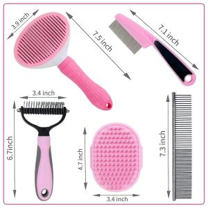 Wholesale Dog Brush Grooming Kit 5 In 1 Shedding - Dog Grooming Dog Brush for Shedding Haired Dogs, Deshedder Brush for Dogs from china suppliers