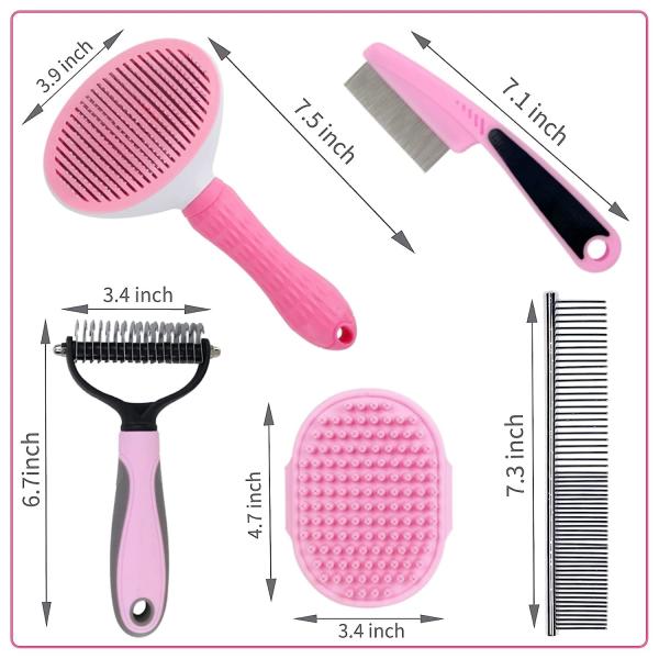 Dog Brush Grooming Kit 5 In 1 Shedding - Dog Grooming Dog Brush for Shedding