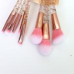 8PCS Fashion Design Cosmetic Brush Pink Glitter Plastic Handle Makeup Brush