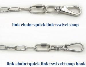 Outside Stainless Steel Dog Check Chain Accessories Standard With Ring , Nickel Free