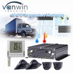 Wireless 4CH 4G GPS Video Recorder Temperature Monitoring For Refrigerated