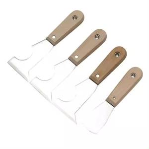 Wooden Handle Stainless Steel Paint Scraper Taping knife Multifunctional Putty