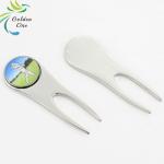 Wholesale single double pronged forks golf accessories metal zinc alloy colorful