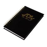 140*210mm Organizer Planner Book A5 Gold Wire 120GSM Fabric Cover Diary Coils