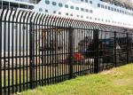 Flexible Anti Climb Black Powder Coated Palisade Fencing With Curved Pales