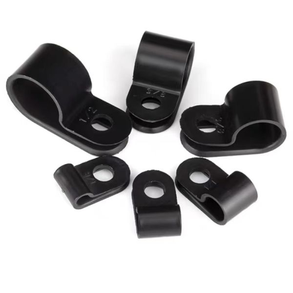 Plastic R Type Cable Clips Nylon Cable Clamp