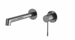 Wholesale Gun Grey Chrome Brass Wall Mounted Basin Taps Sink Faucet from china suppliers