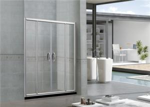 Wholesale Self - Cleaning Screen Double Sliding Glass Shower Doors With Stainless Steel Handles for Home from china suppliers