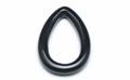 A Grade Black Onyx Teardrop Loops,Undrilled Semi-precious Gemstone Pendant Beads