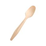 Disposable Degradable 16cm Wooden Spoon Primary Color Party Camping Easy To