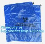 Large Drawstring Biohazardous Waste Bags, Nice printing red incinerate waste bag