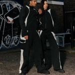 Wind Resistance Zip Up Jacket Jogger Set Mens Nylon Tracksuit Set For Spring