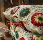 The good hand exclusive retro handmade crochet Mori stereo flower Retro Red Edge