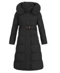 Custom Clothing Factory China Women'S Slim Down Jacket Long Winter Coat Hooded