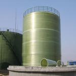 Durable Antiseptic Cylindrical FRP Vertical Tank 4CBM For Industrial Water