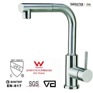 Wholesale SENTO 304 stainless steel single hole kitchen faucet with pull out from china suppliers