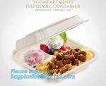 Catering Eco-Friendly Container Compartment Starch lunch Meal Box, Disposable